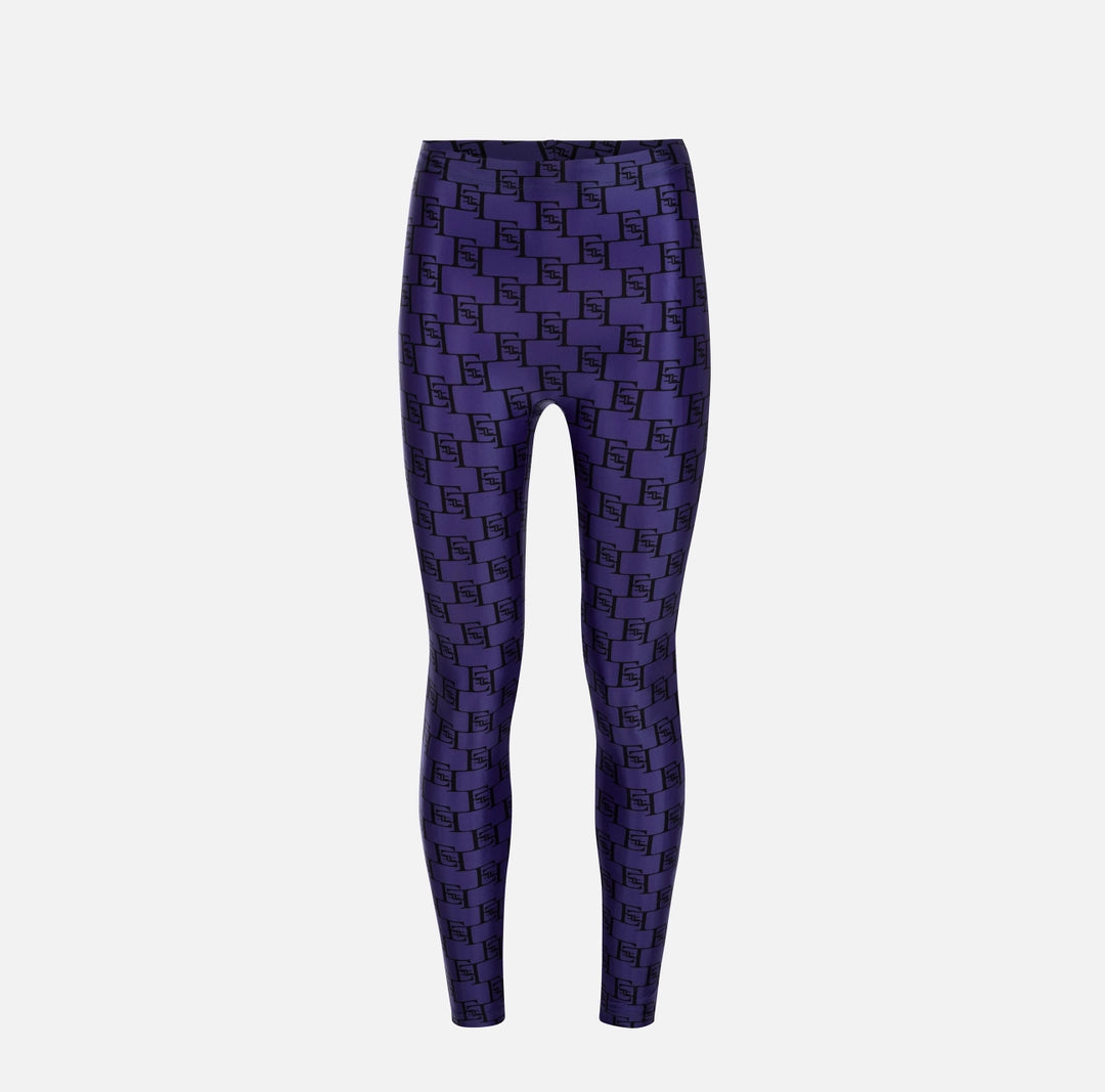 Lycra leggings with logo print