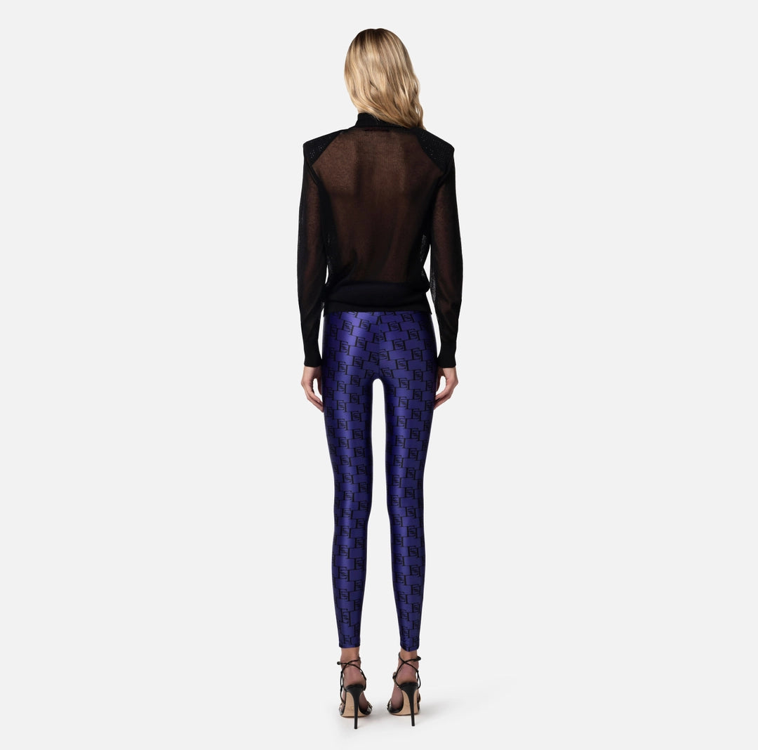 Lycra leggings with logo print