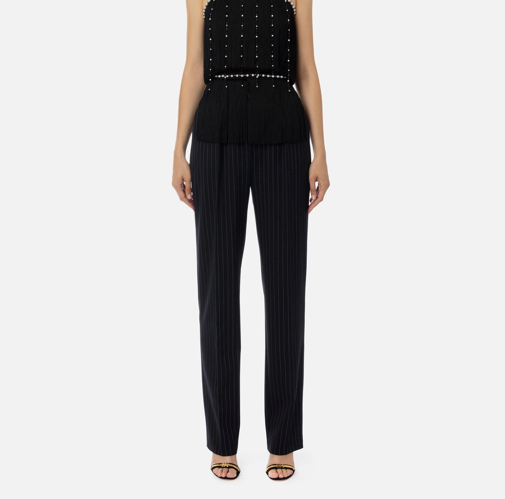 Cool wool pinstriped straight trousers | LAST PIECE: 40