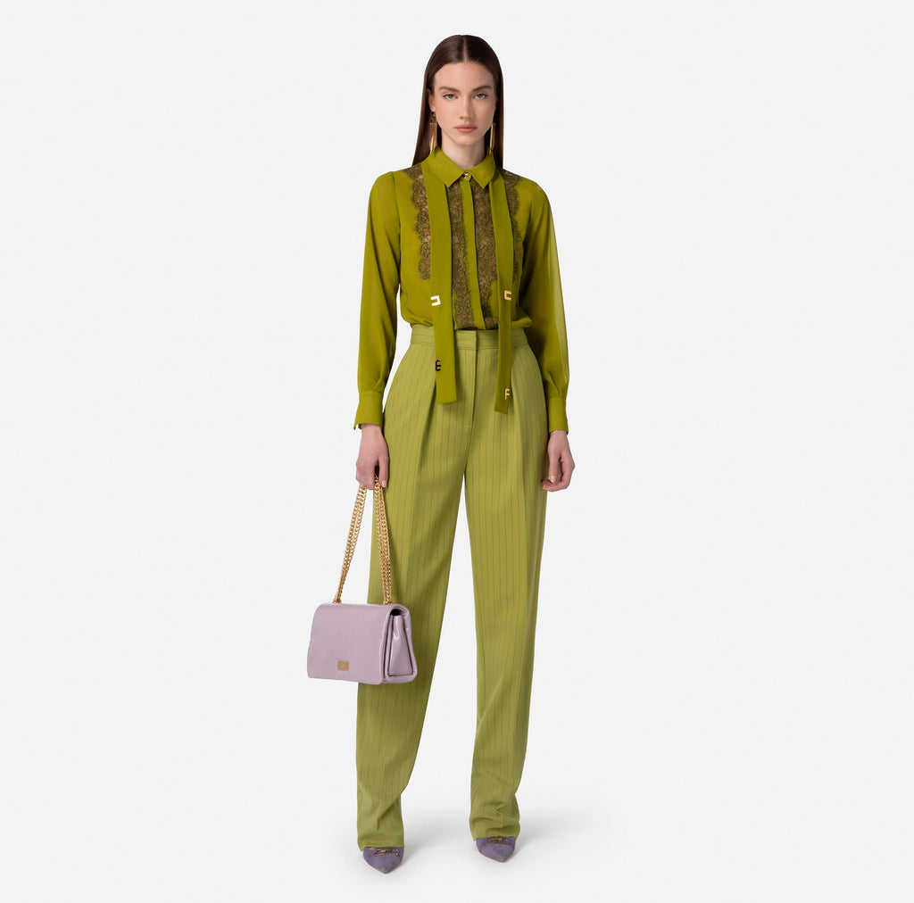 Cool wool pinstriped straight trousers | LAST PIECE: 40