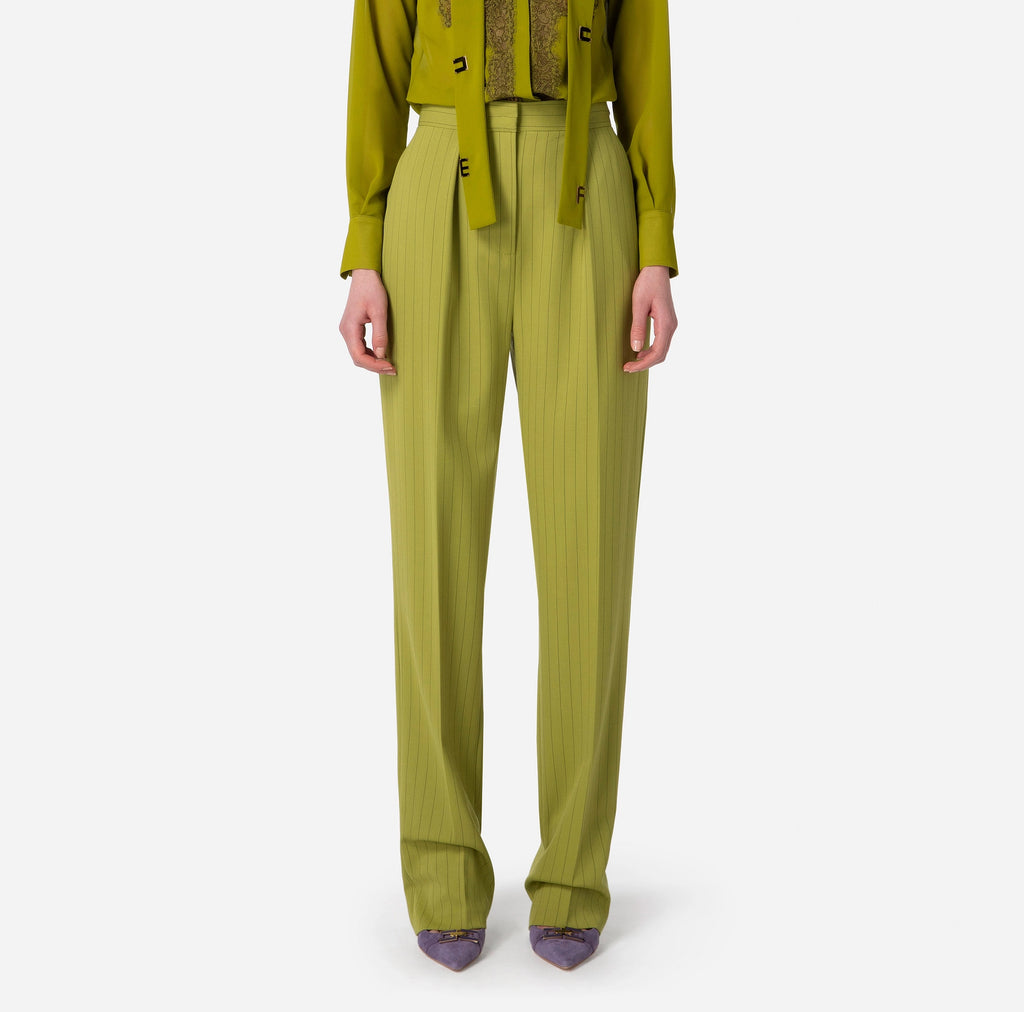 Cool wool pinstriped straight trousers | LAST PIECE: 40