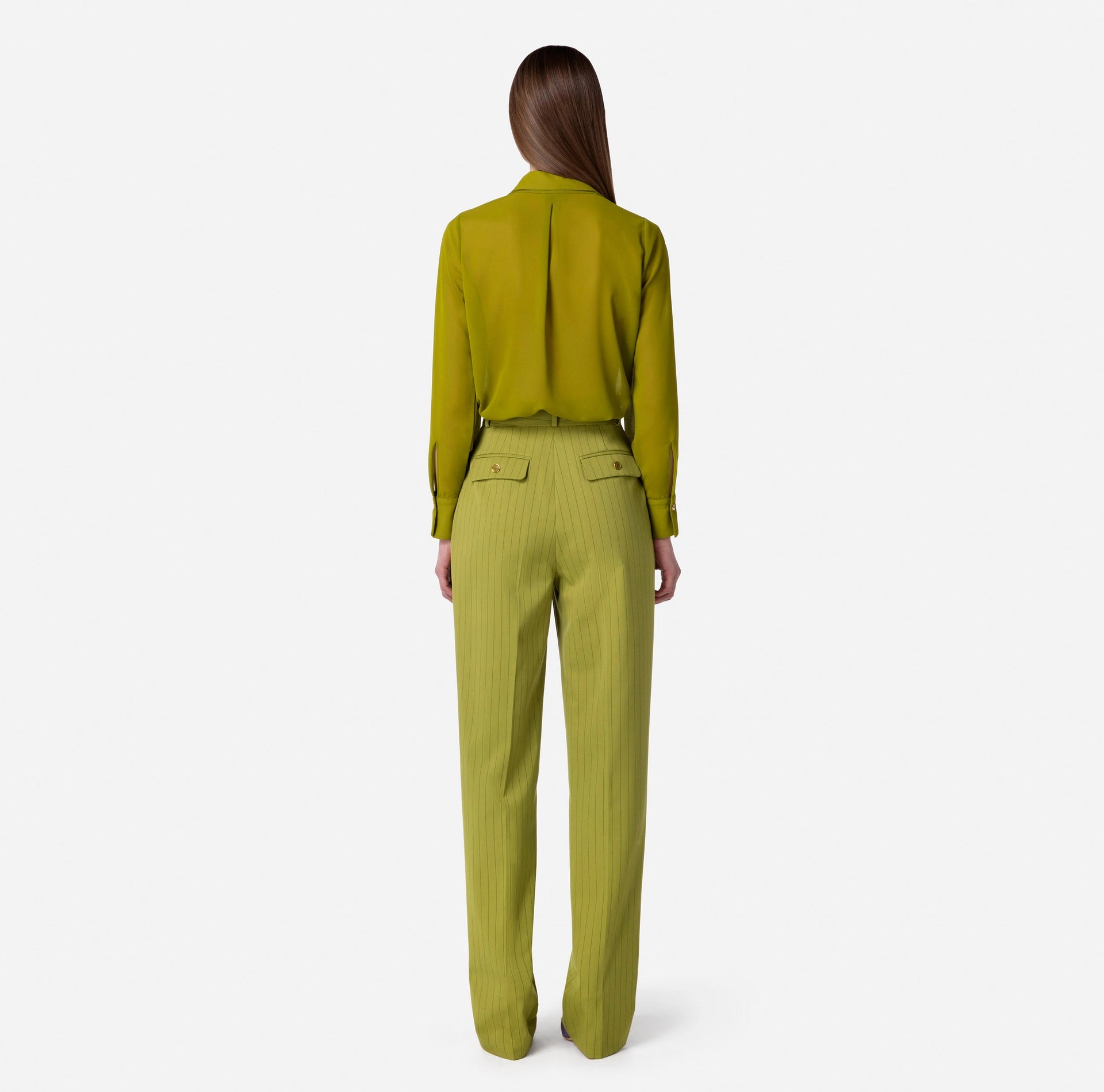 Cool wool pinstriped straight trousers | LAST PIECE: 40