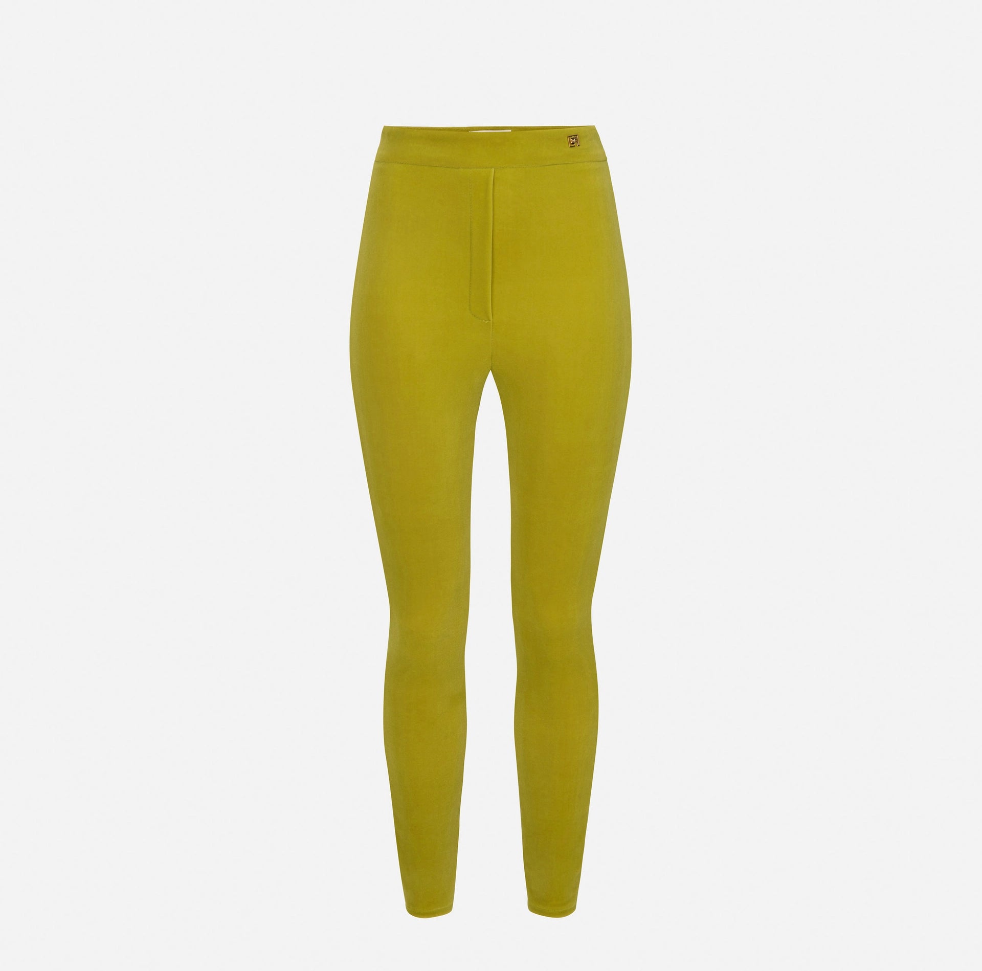 High-waist velvet straight trousers | LAST PIECE: 42/44
