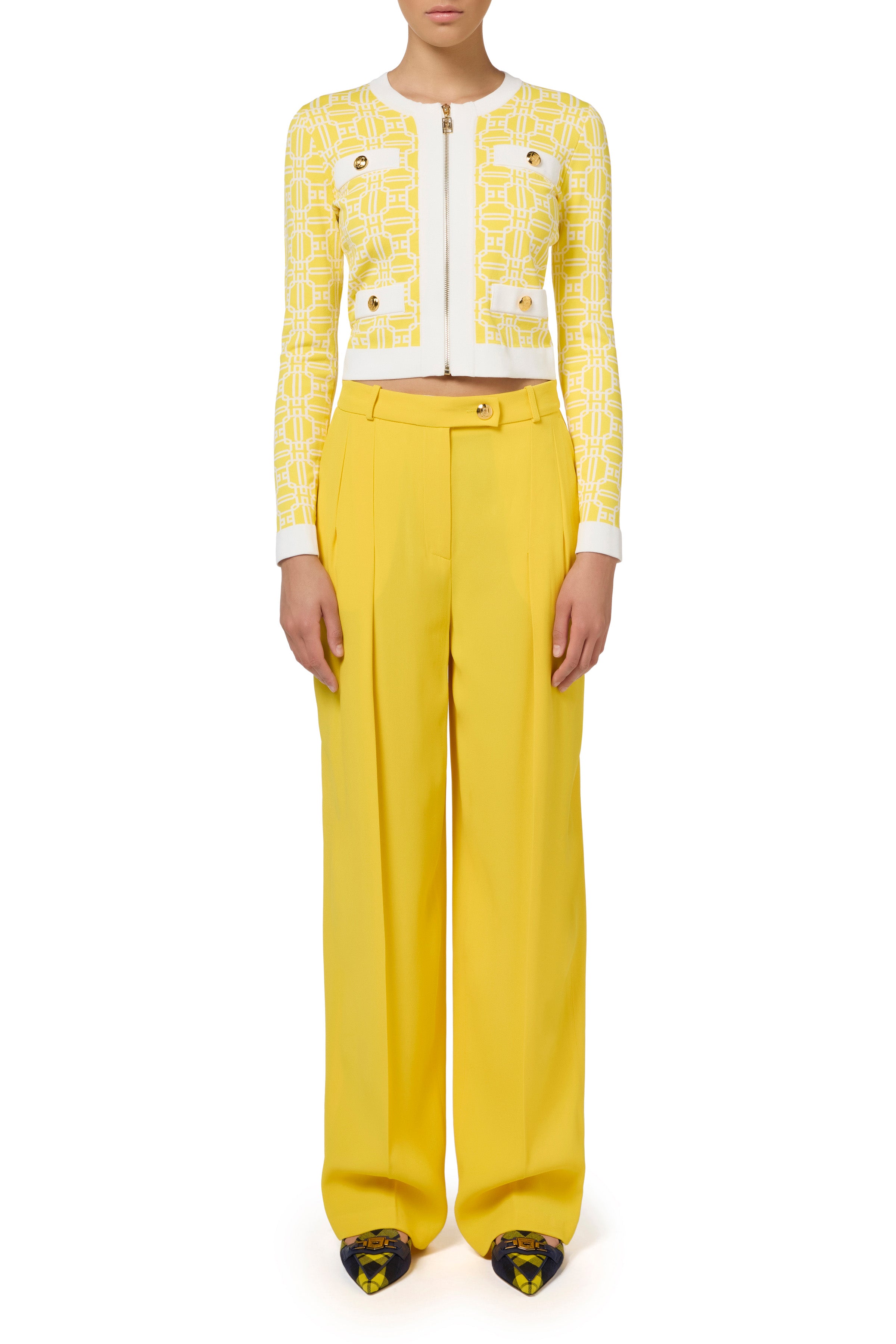 Straight enver satin trousers with double darts | LAST PIECE: 40