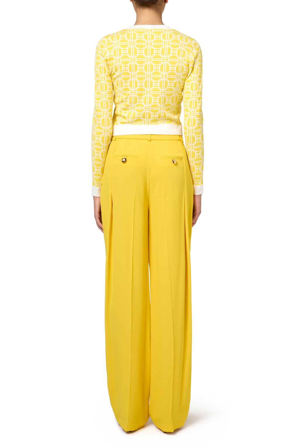Straight enver satin trousers with double darts | LAST PIECE: 40
