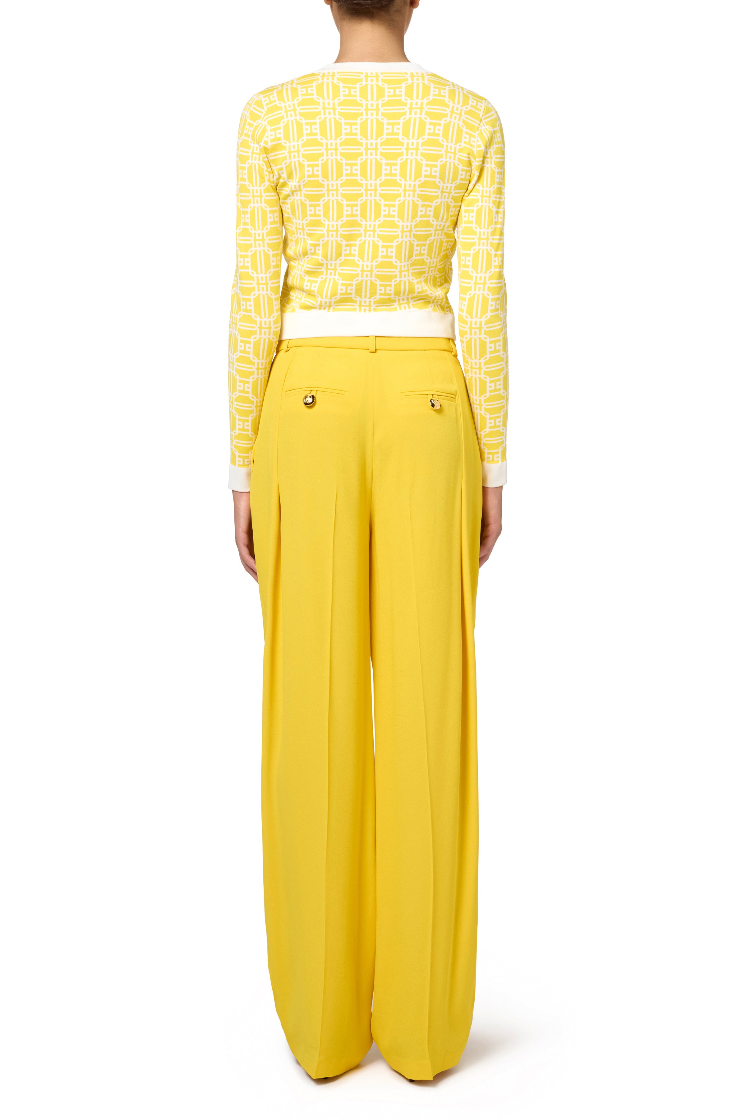 Straight enver satin trousers with double darts | LAST PIECE: 40