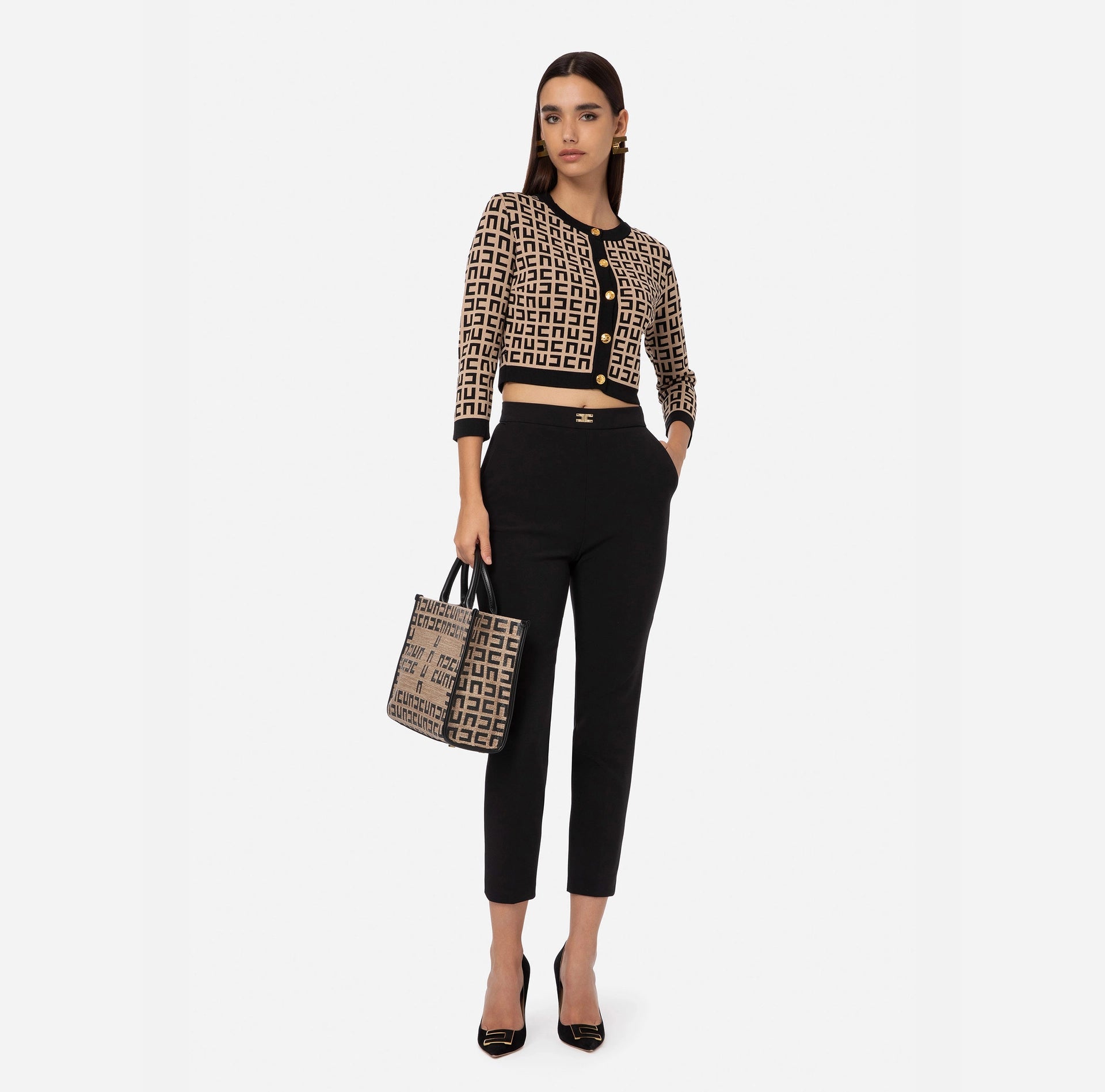 Trousers in double layer stretch crêpe | LAST PIECE: 44