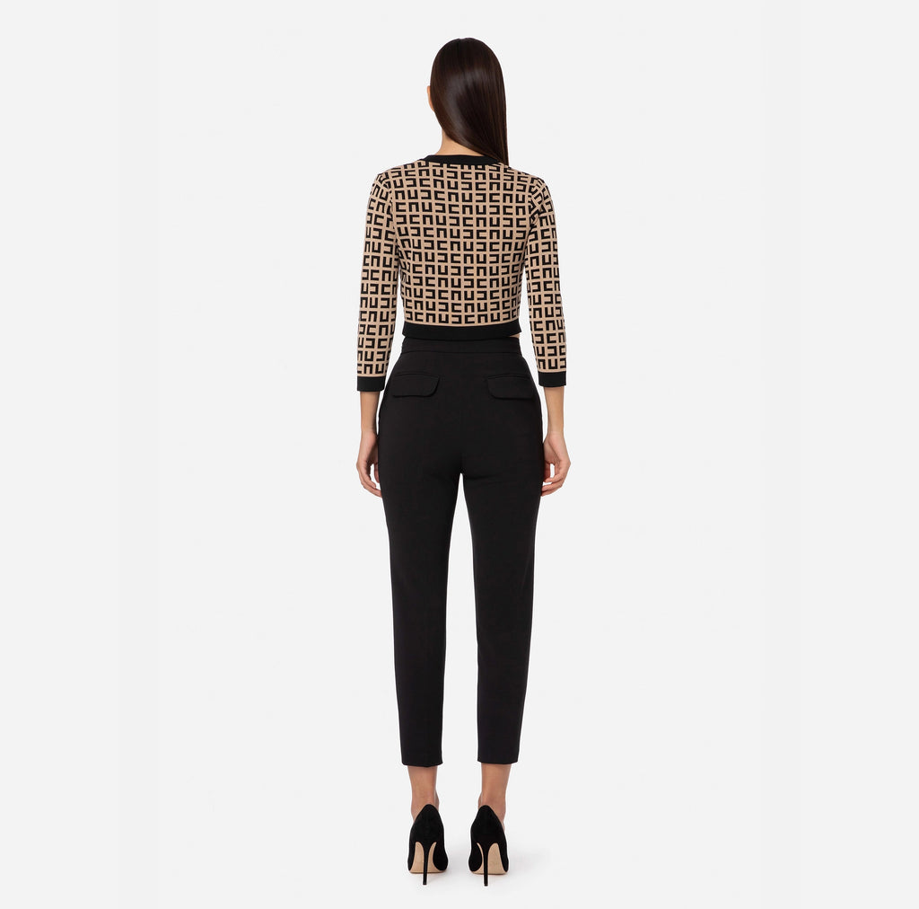 Trousers in double layer stretch crêpe | LAST PIECE: 44