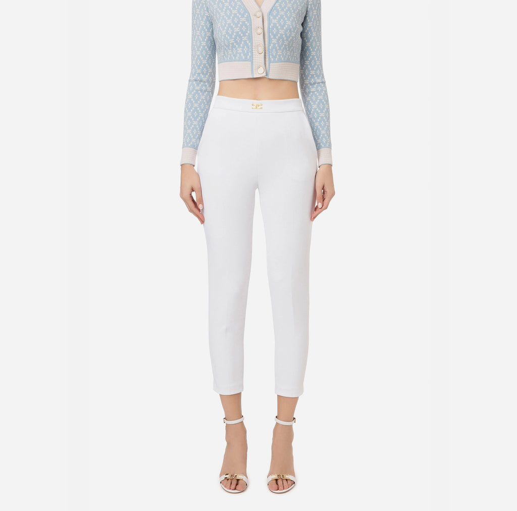 Trousers in double layer stretch crêpe | LAST PIECE: 44