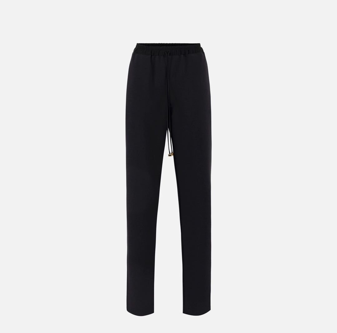 Crêpe tuxedo trousers with satin bands