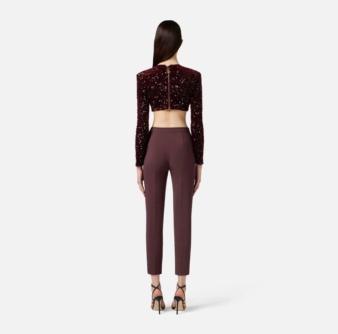 Double crêpe trousers