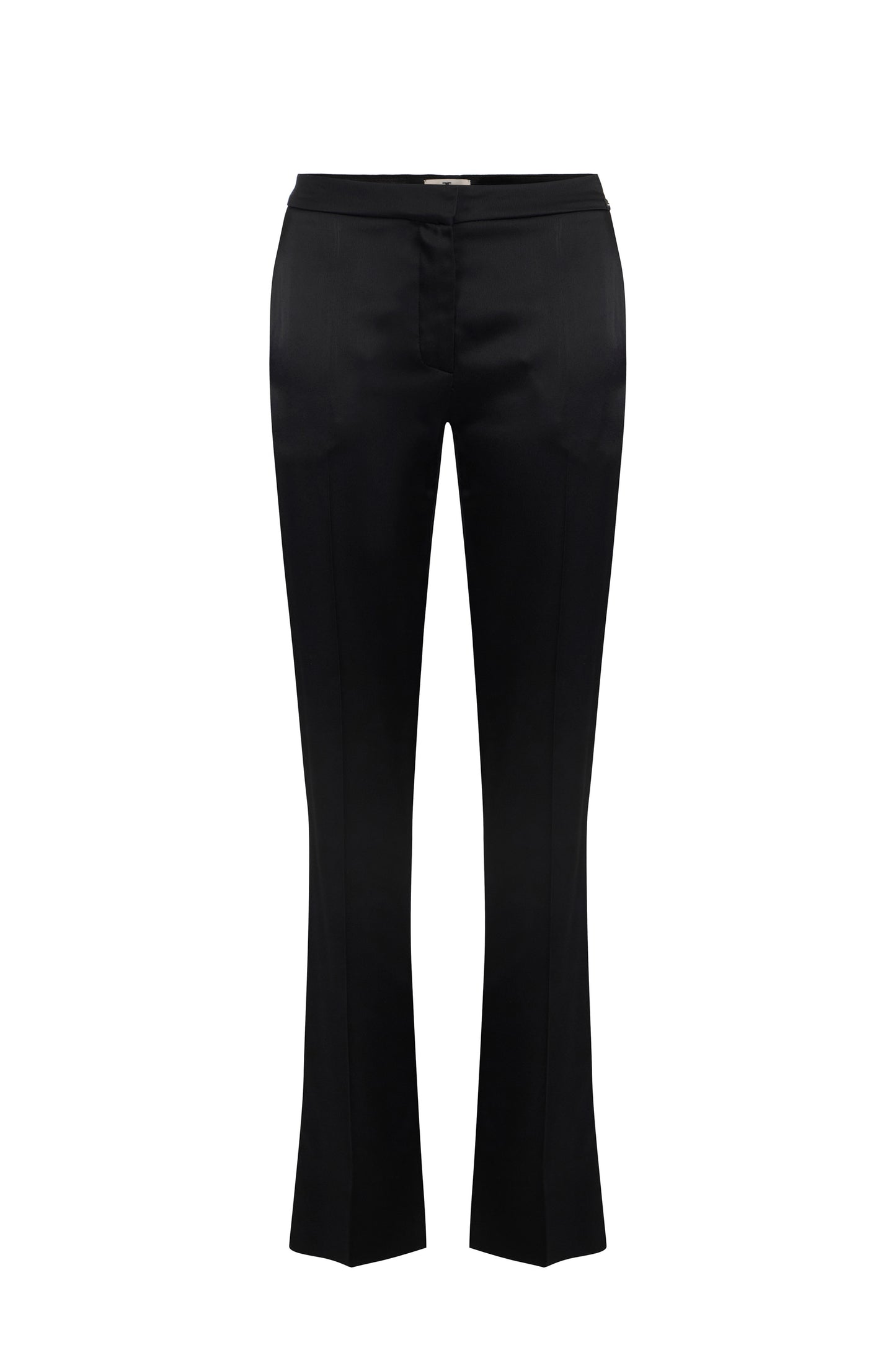 Satin trousers with slits