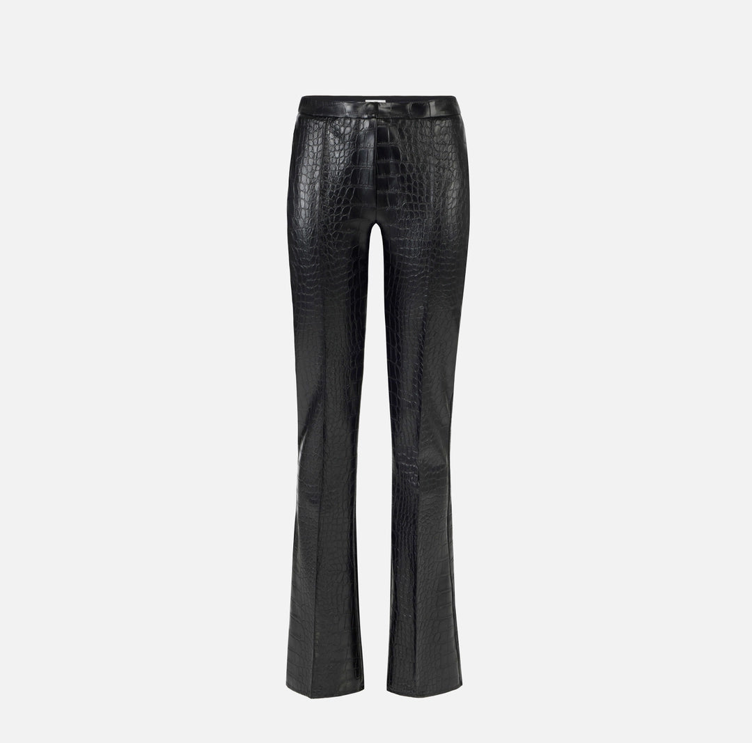 Trousers with crocodile print