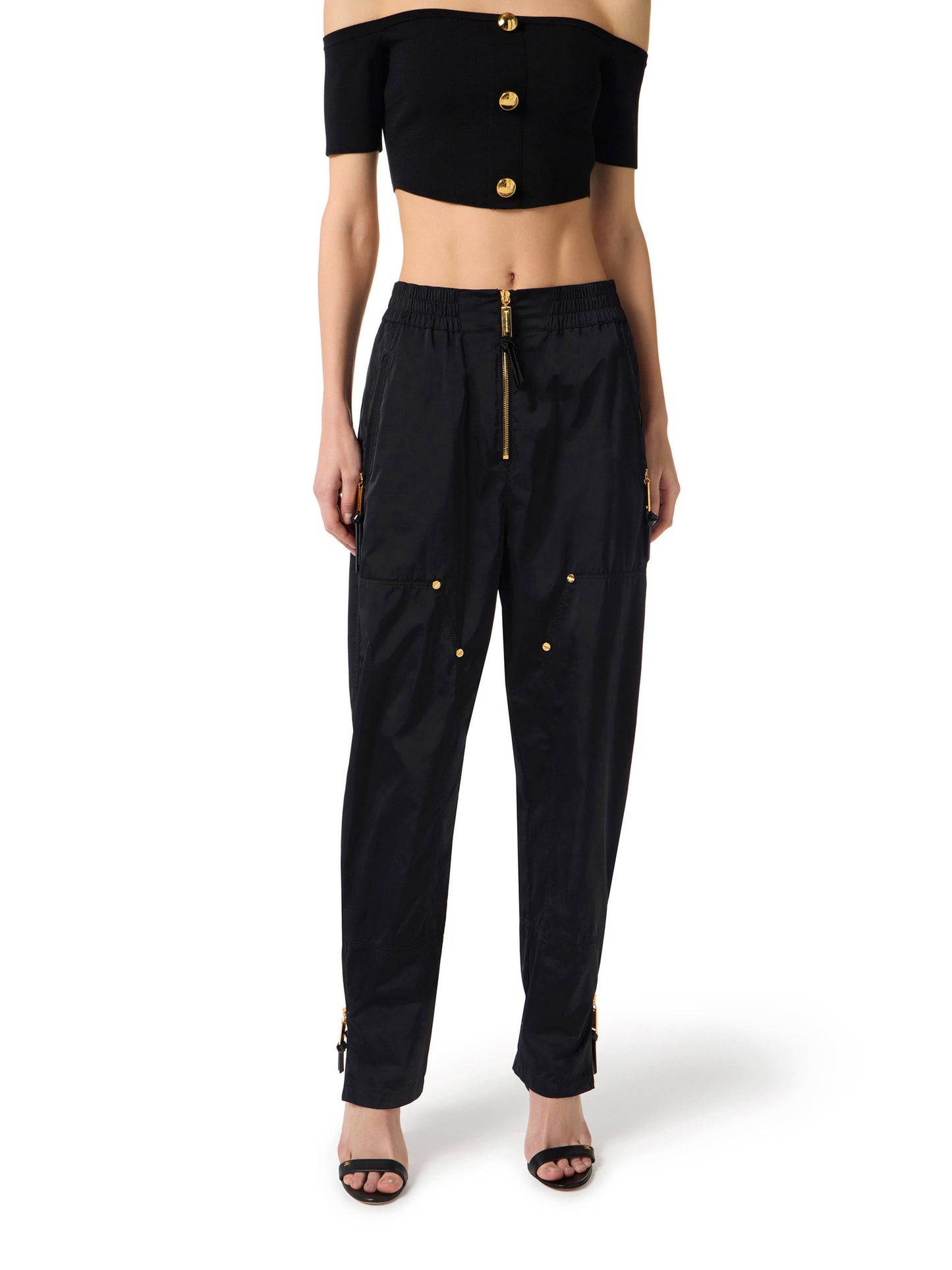 Trousers in voile fabric