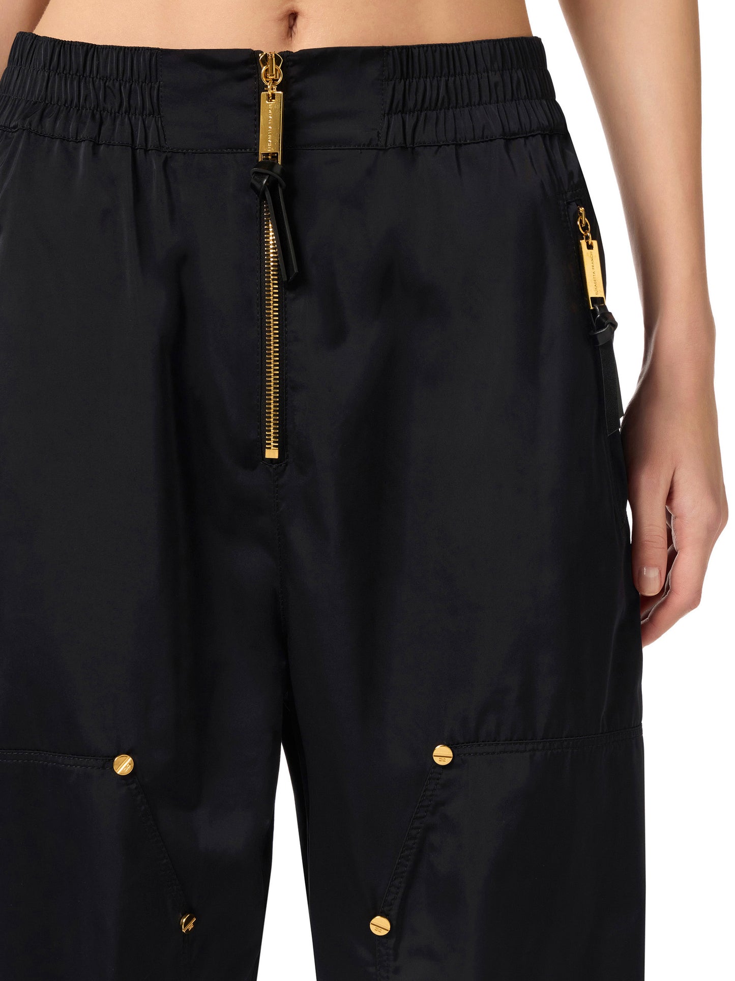 Trousers in voile fabric