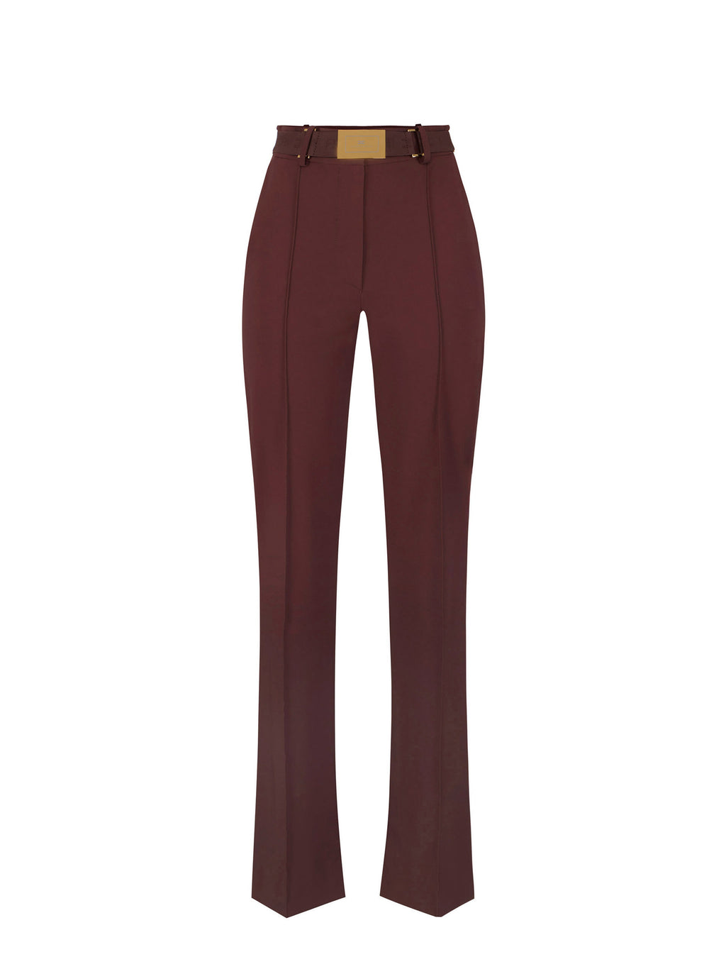 Trousers in technical bi-elastic fabric with belt