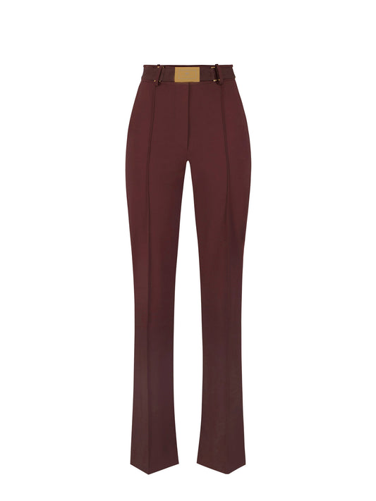Trousers in technical bi-elastic fabric with belt