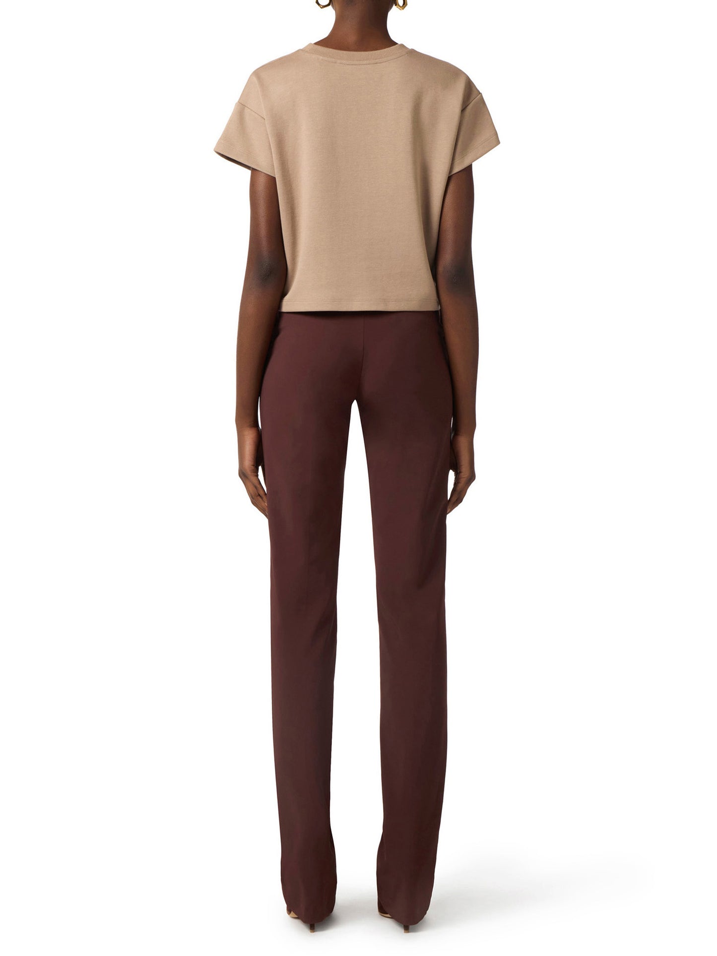 Trousers in technical bi-elastic fabric with belt