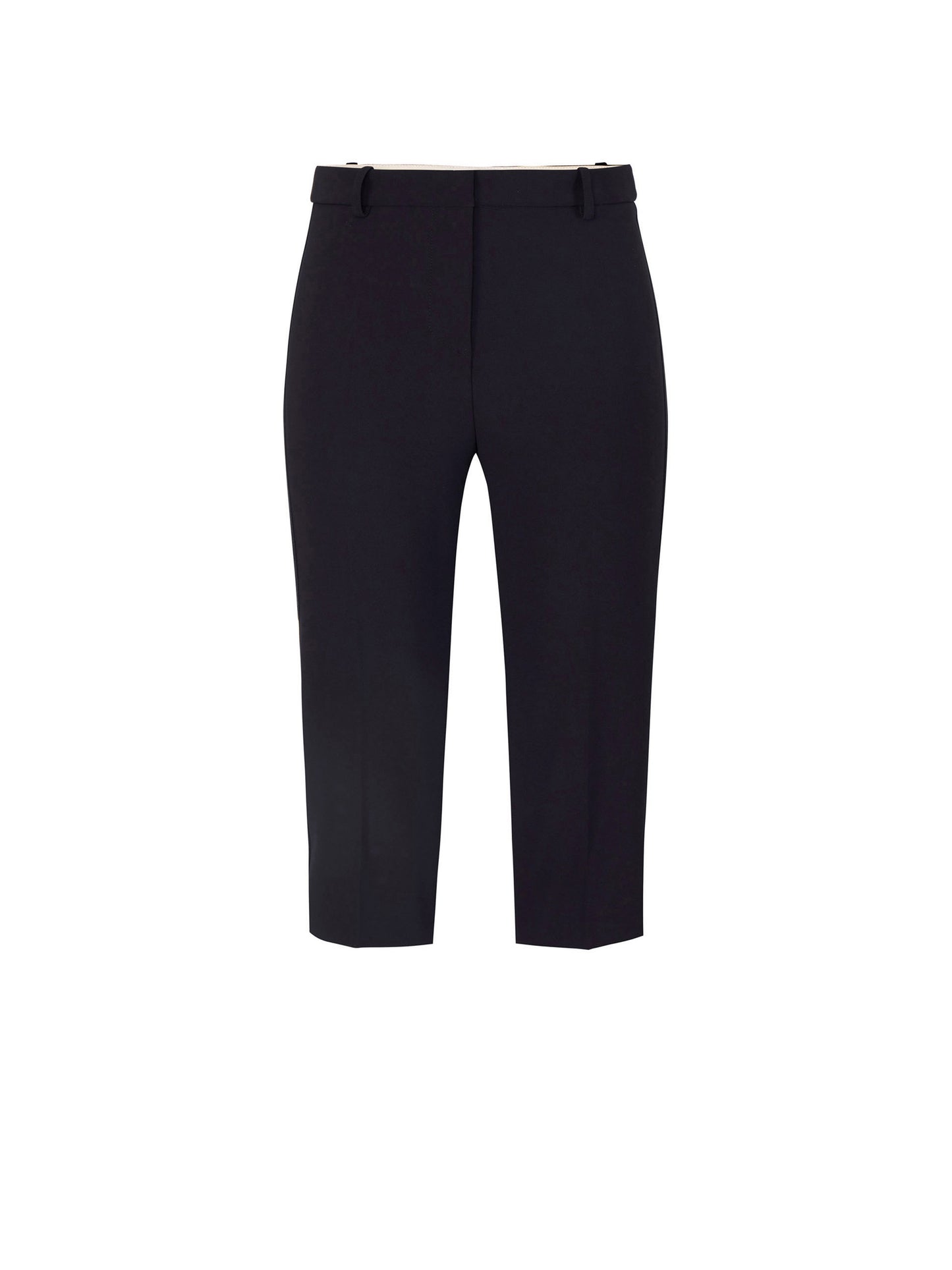 Lightweight crêpe trousers with satin bands