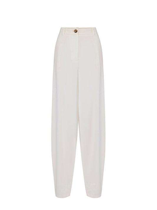 Lightweight crêpe fabric trouser
