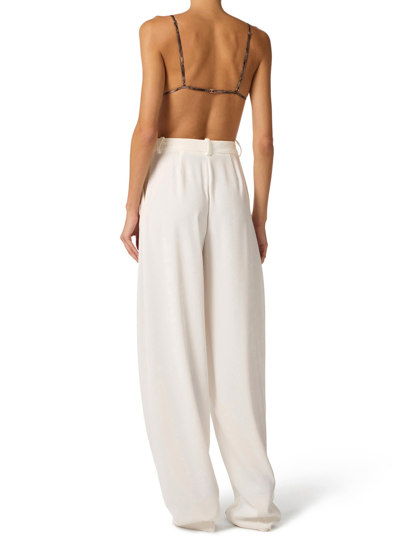 Lightweight crêpe fabric trouser