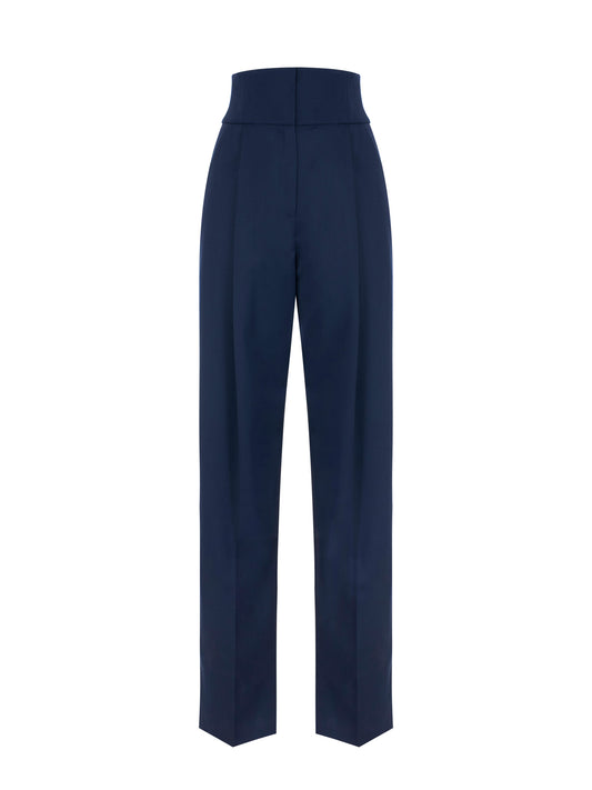 Trousers in gabardine fabric
