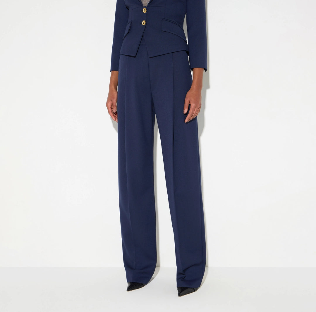 Trousers in gabardine fabric