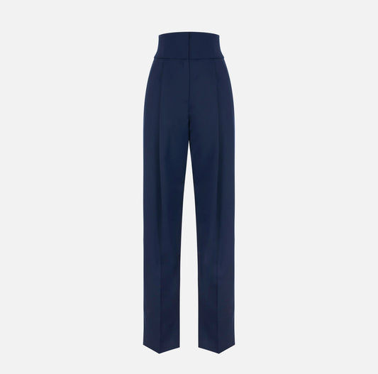 Trousers in gabardine fabric
