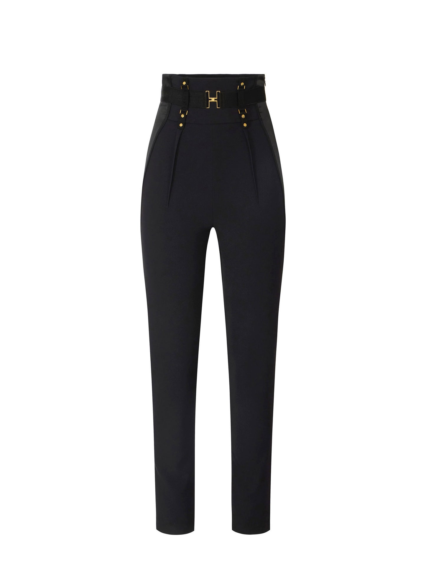Bustier trousers in lightweight crêpe and satin fabrics