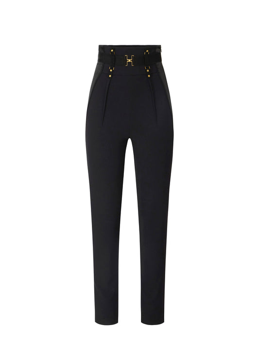 Bustier trousers in lightweight crêpe and satin fabrics