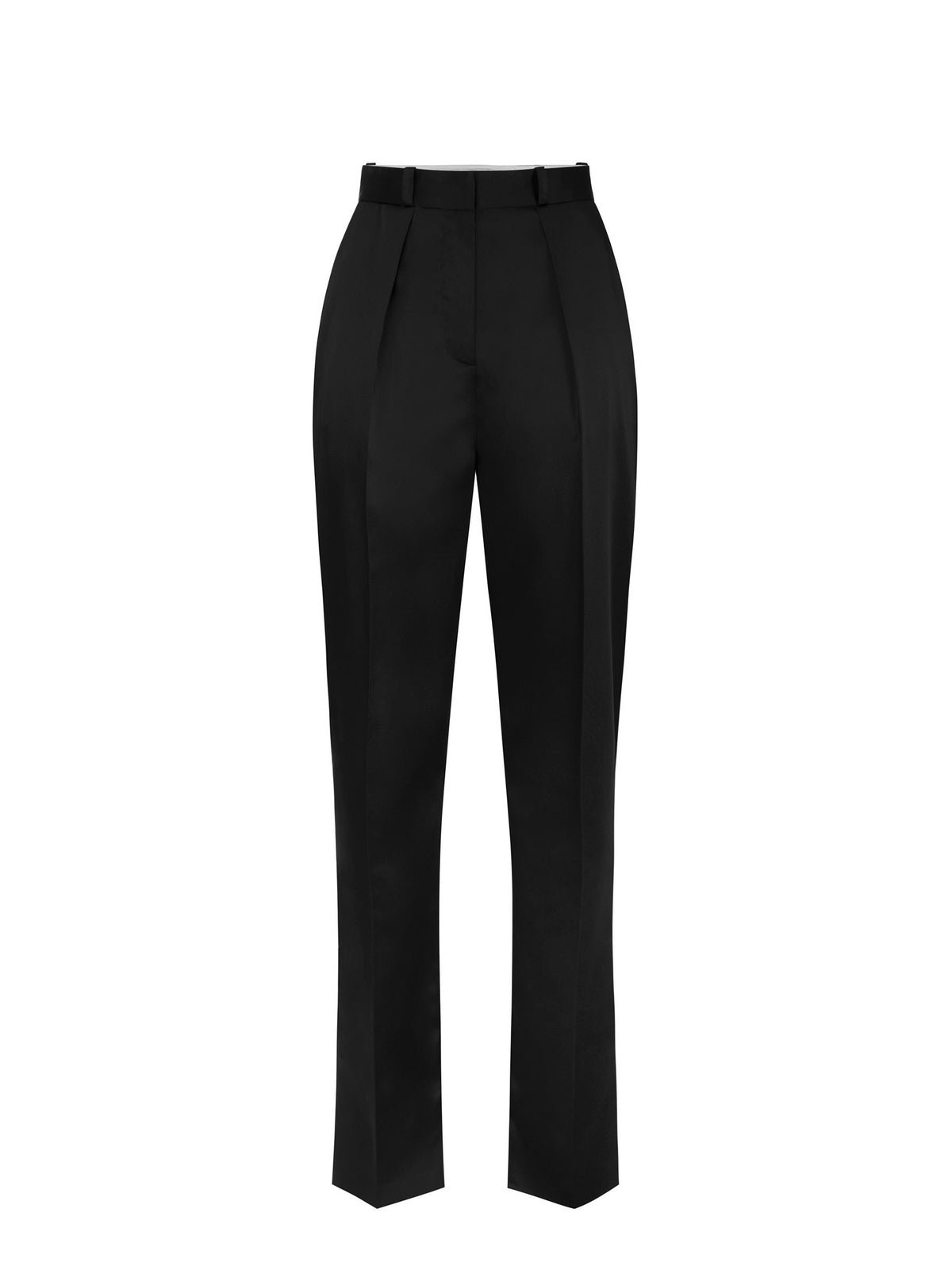 Stretch satin trousers