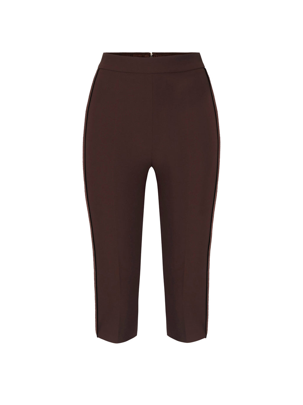 Trousers in lightweight crêpe and satin fabrics