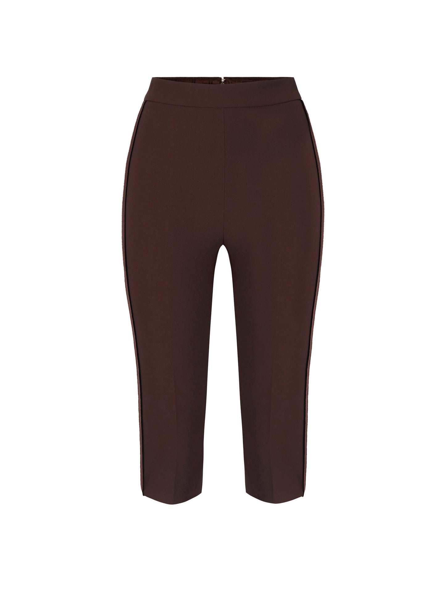 Trousers in lightweight crêpe and satin fabrics