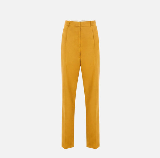 Trousers in gabardine fabric
