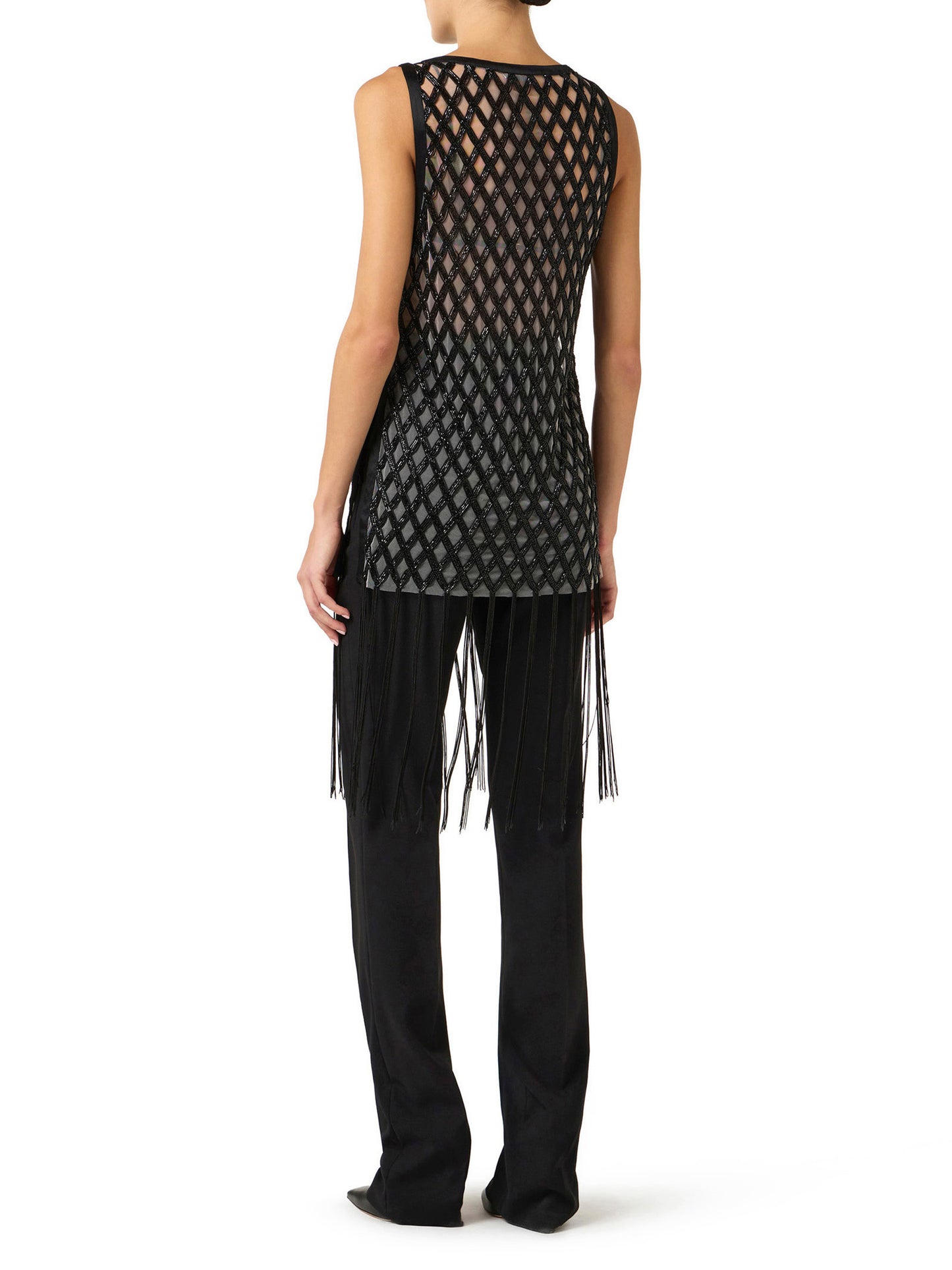 Lightweight crêpe fabric trousers