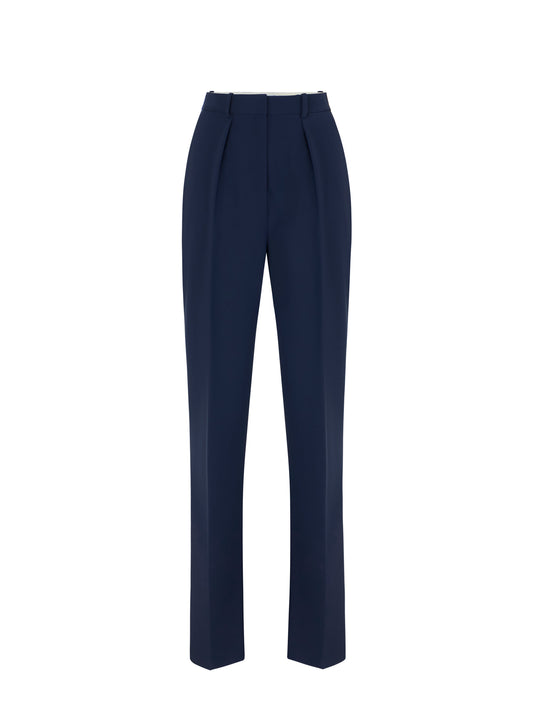Lightweight crêpe fabric trousers