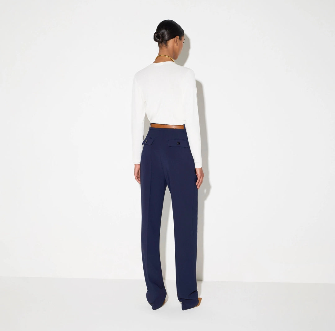 Lightweight crêpe fabric trousers