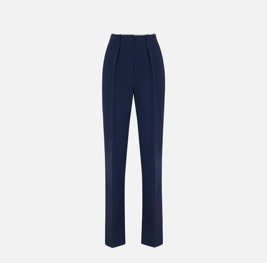 Lightweight crêpe fabric trousers