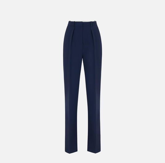 Lightweight crêpe fabric trousers