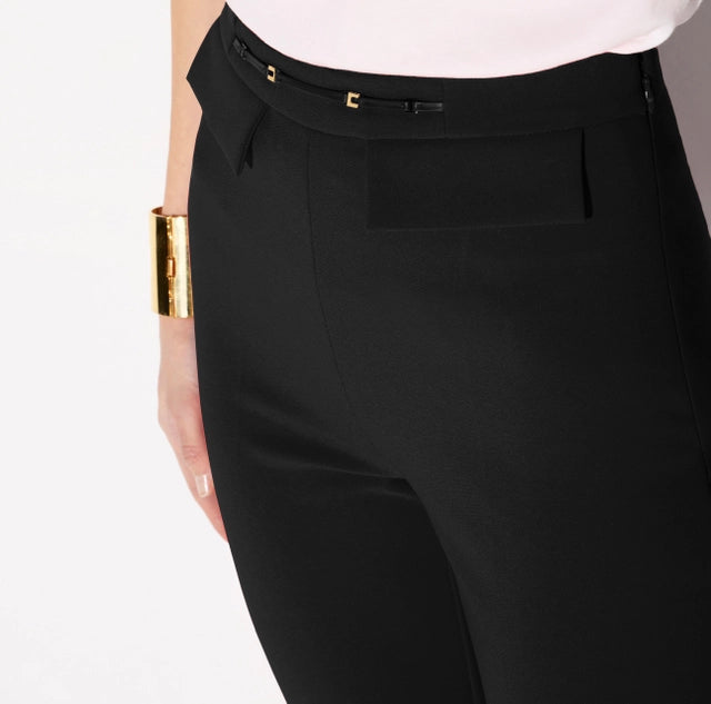 Trousers in double layer stretch crêpe