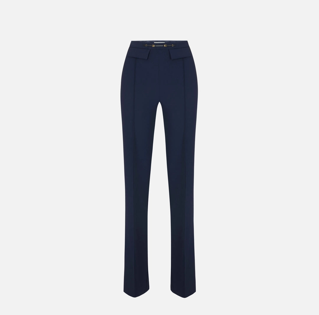 Trousers in double layer stretch crêpe