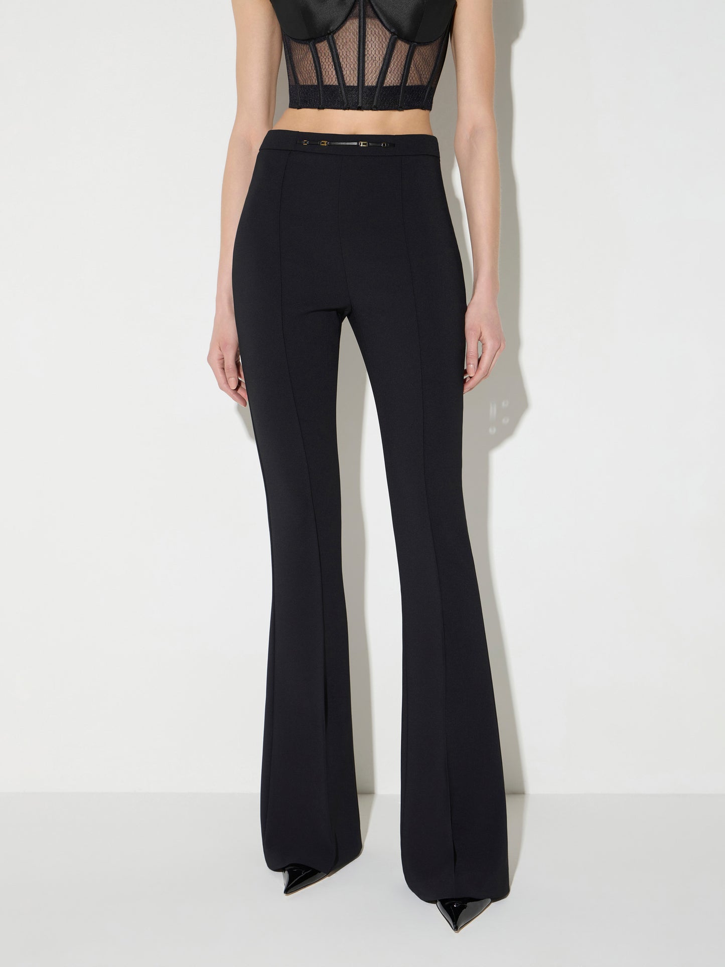 Trousers in double layer strech crepe