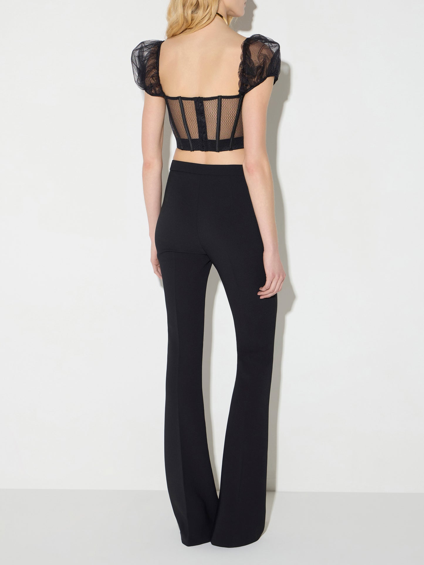 Trousers in double layer strech crepe