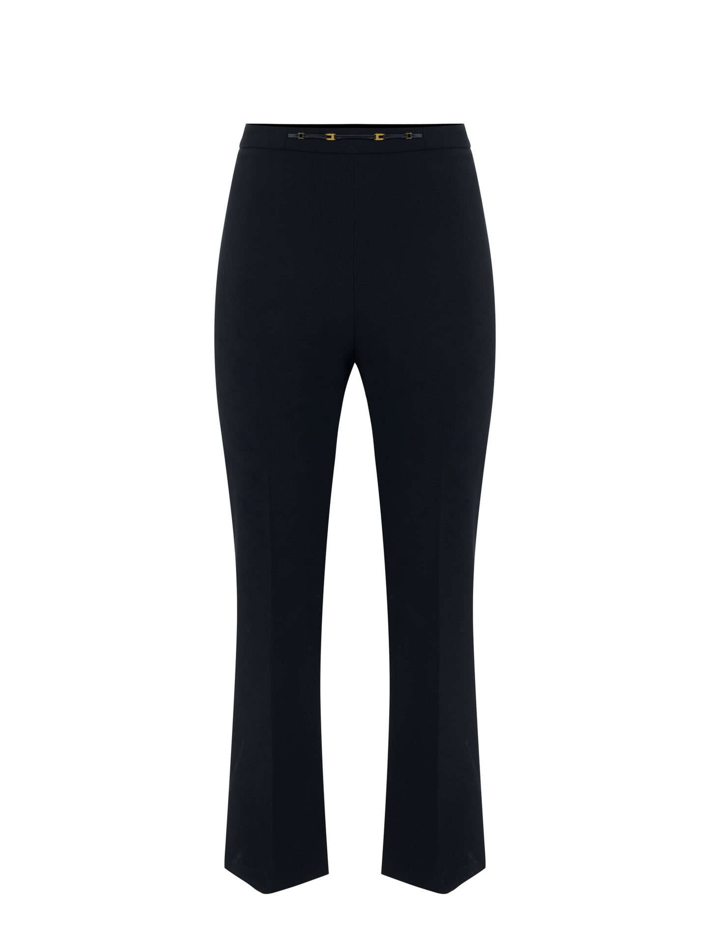 Trousers in strech double-layer crepe fabric