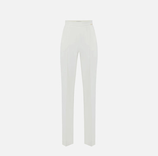Lightweight crêpe fabric trousers