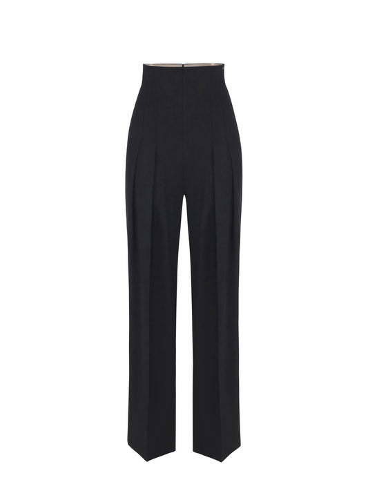 Flowing gabardine trousers – luxury fashion at Meranesy