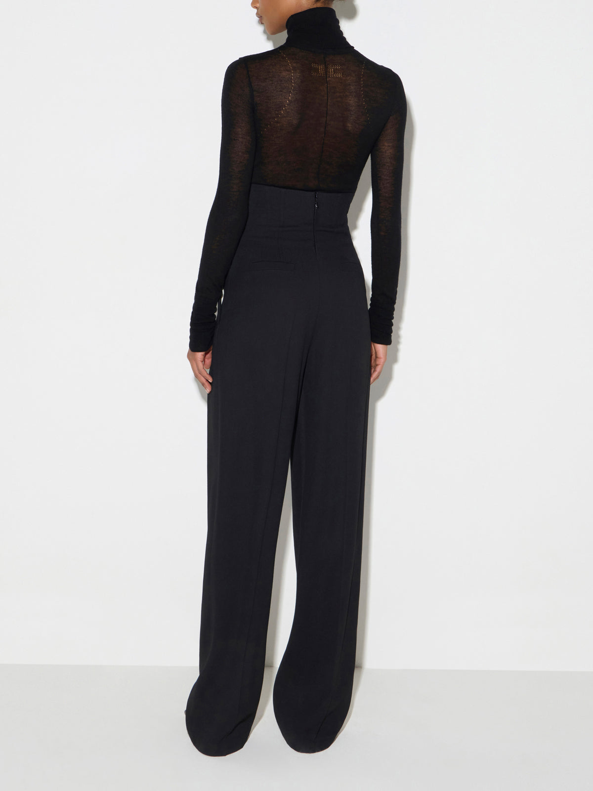 Flowing gabardine trousers