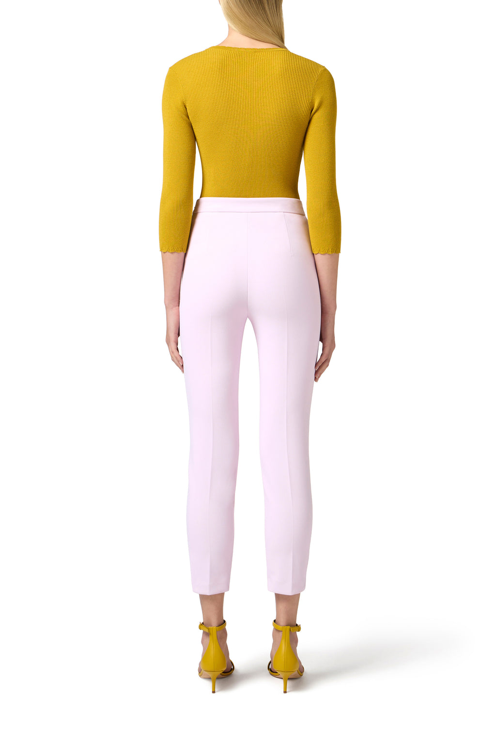 Trousers in crêpe fabric with piping and jewelled horsebit | LAST PIECE: 42