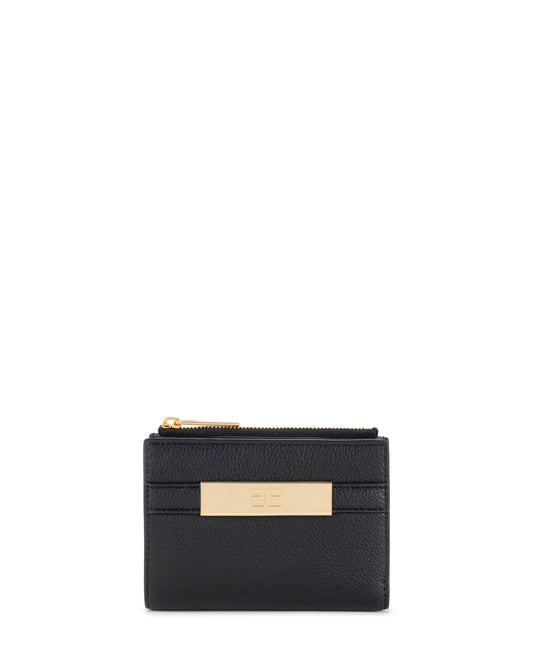 Wallet with logo plaque