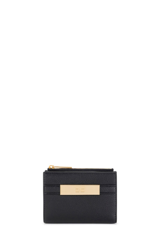 Wallet with logo plaque